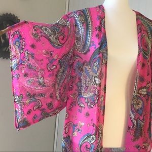 Pretty pink kimono cover up
